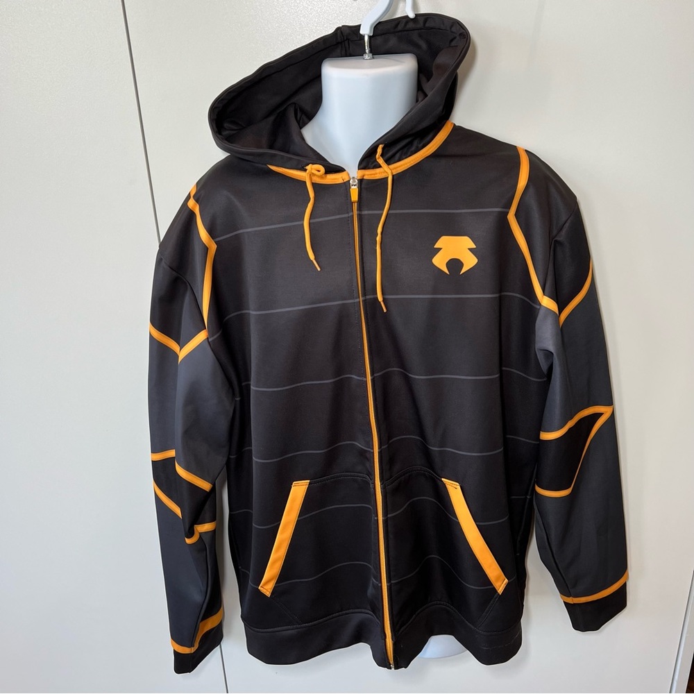 Avatar Last Air Bender Black Gold Hoodie Zip Front Size XXL Cosplay Anime